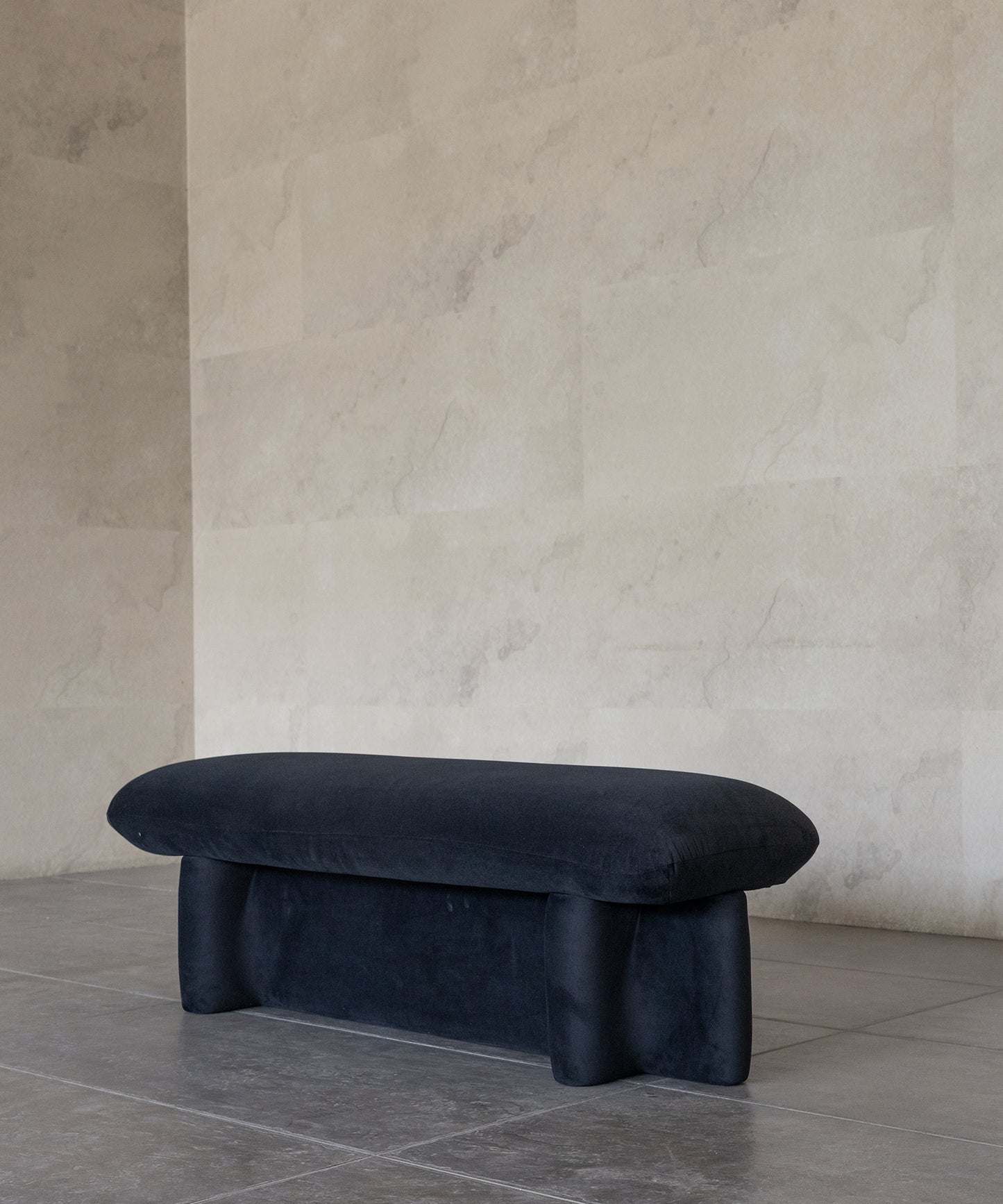 SHORN DINING BENCH | MATTE BLACK