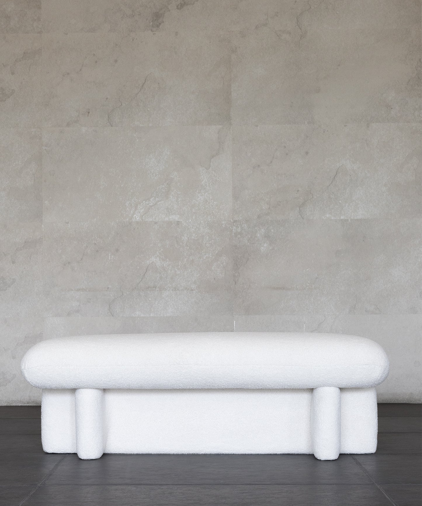 SHORN DINING BENCH | SOFT WHITE