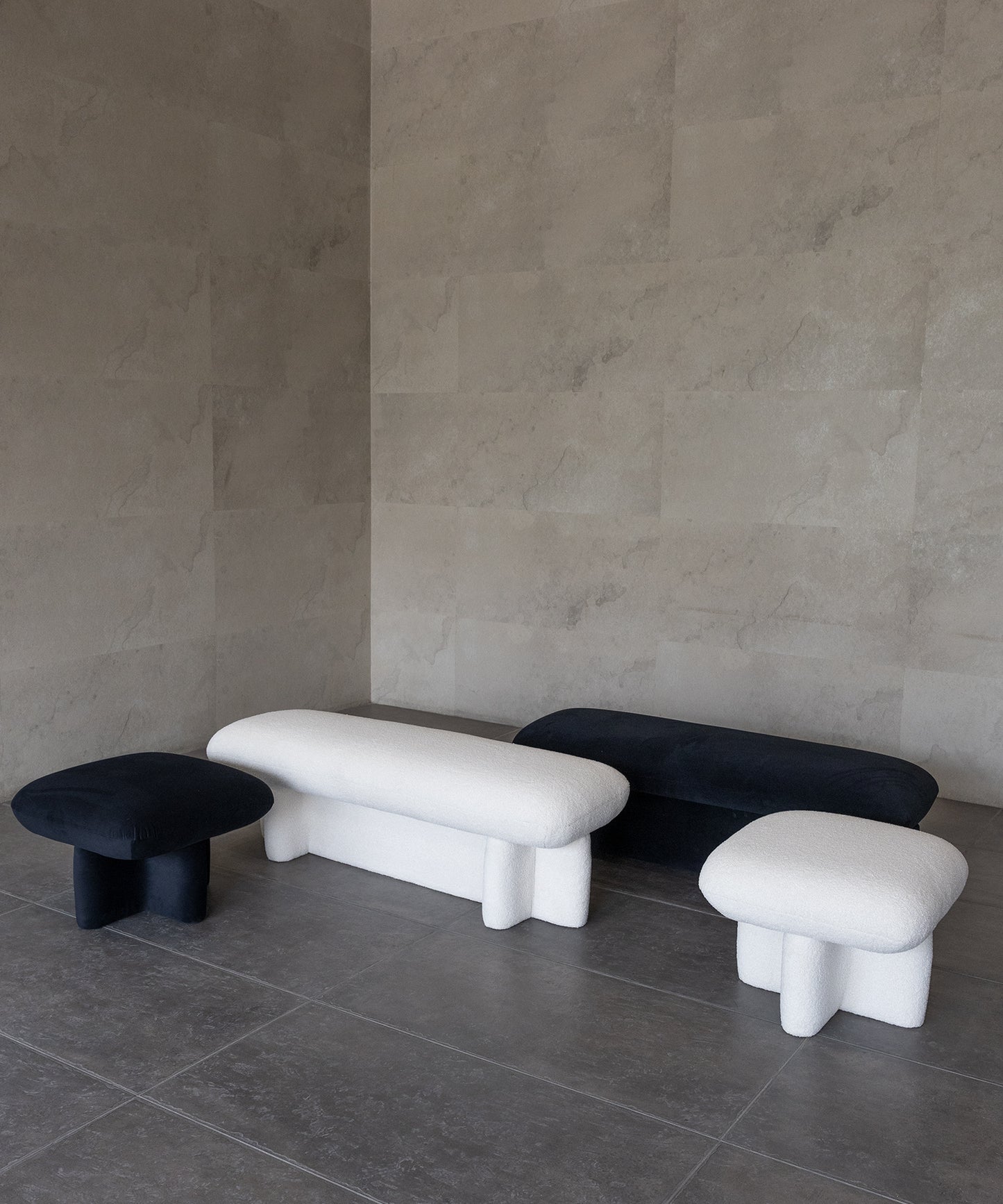 SHORN OTTOMAN | BLACK