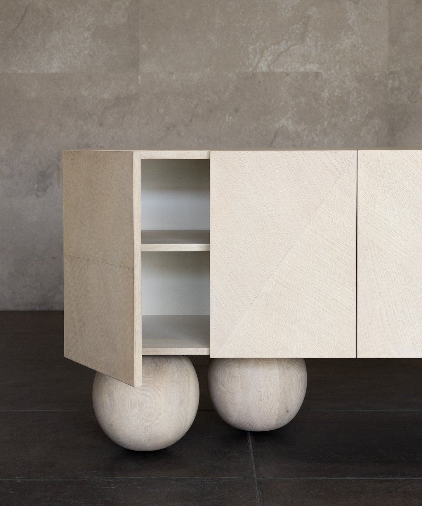 LUNA CREDENZA | BLEACHED WHITE OAK