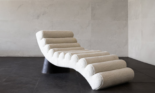 POUND CHAISE | CREAM SHEARLING