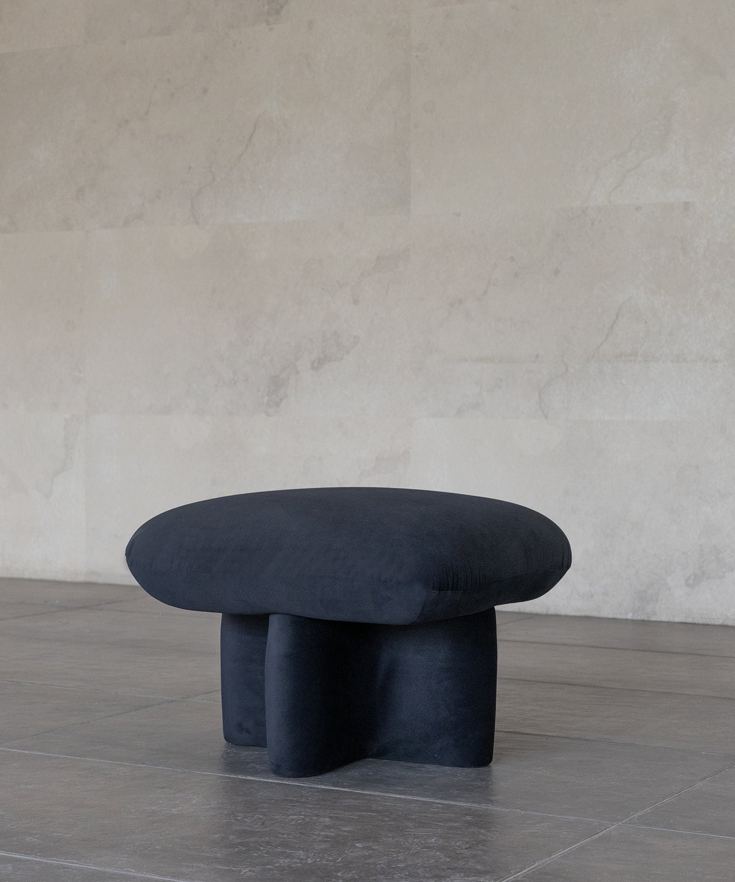 SHORN OTTOMAN | BLACK