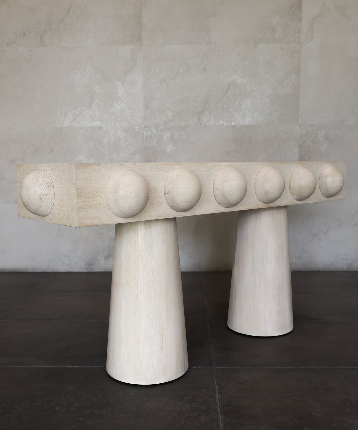 STUD CONSOLE | BLEACHED WHITE OAK