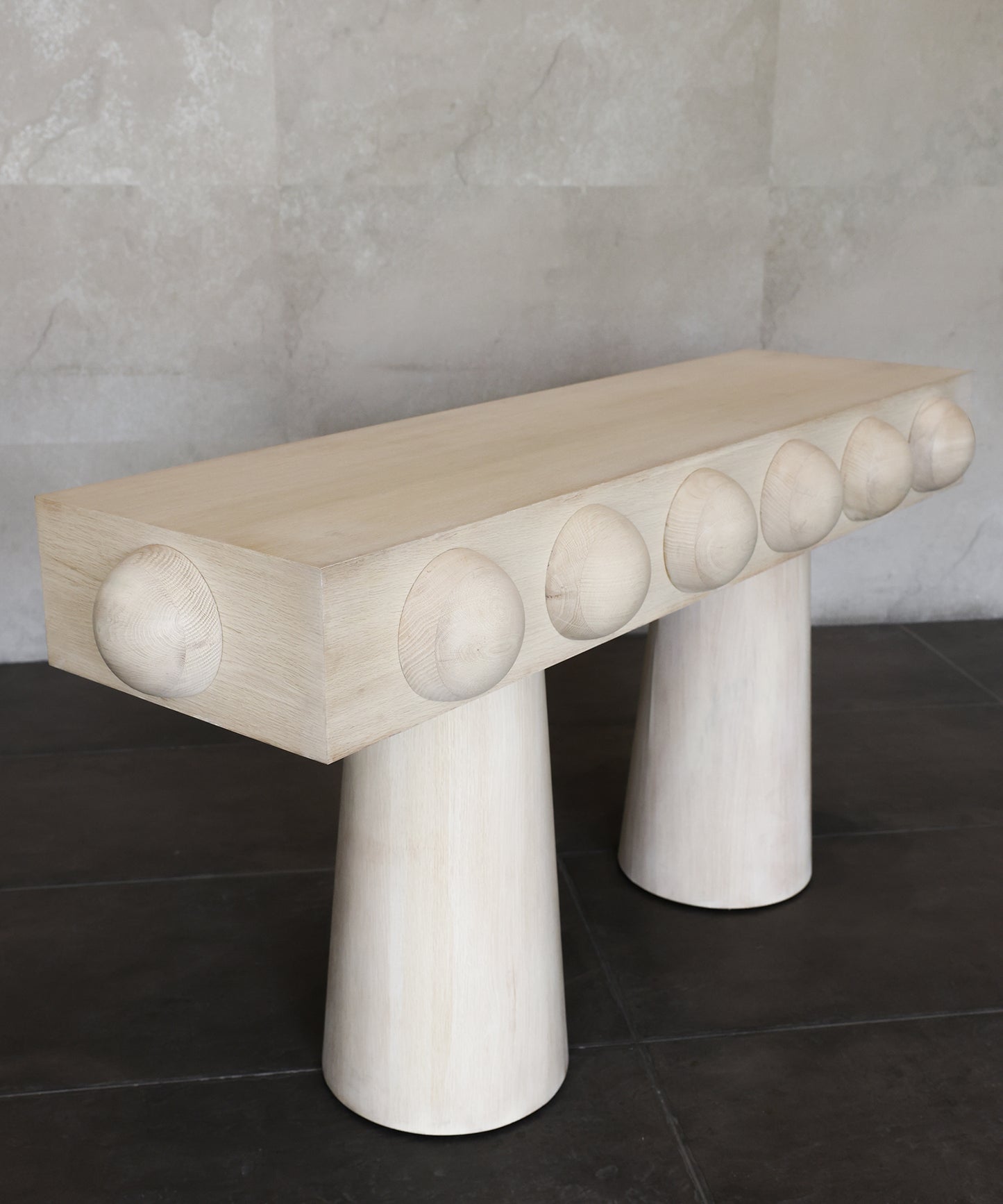 STUD CONSOLE | BLEACHED WHITE OAK