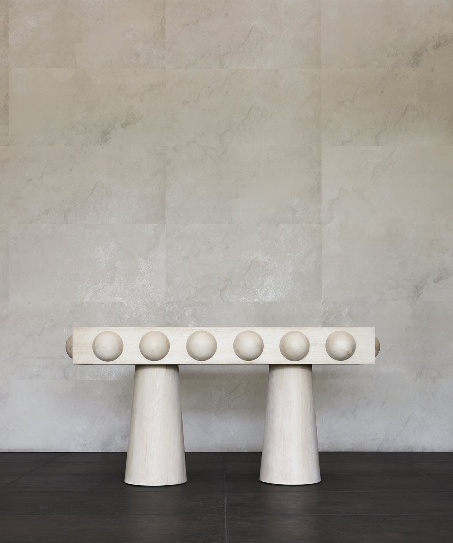 STUD CONSOLE | BLEACHED WHITE OAK