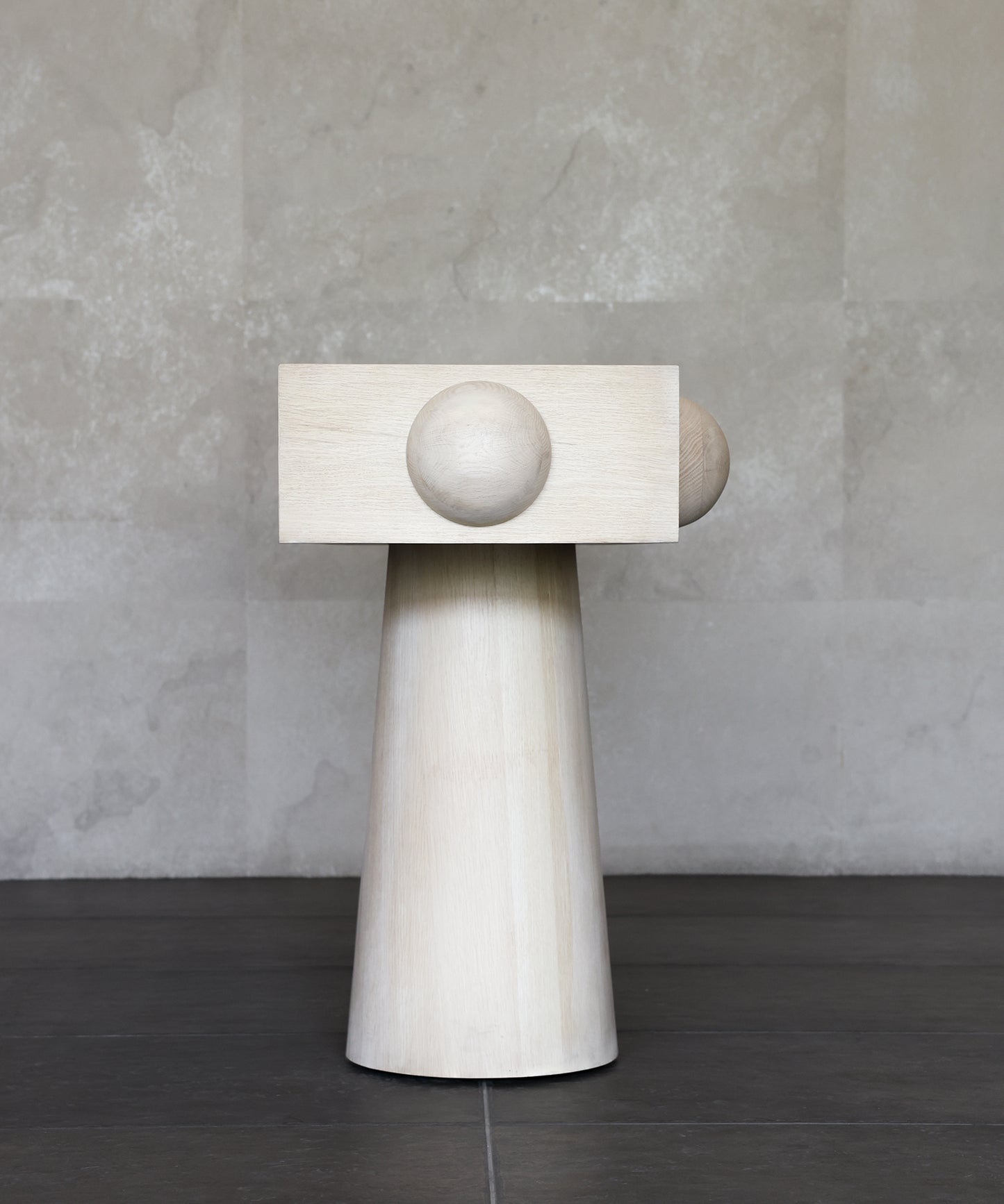 STUD CONSOLE | BLEACHED WHITE OAK