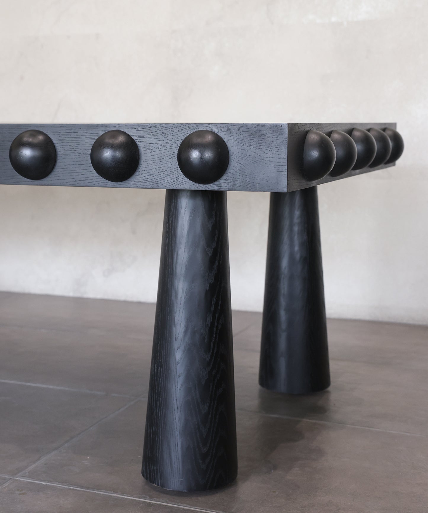 STUD DINING TABLE | EBONY OAK